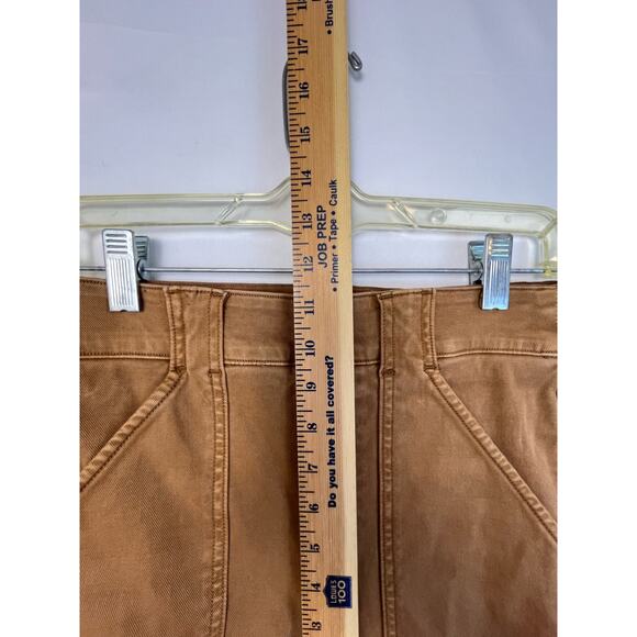 Spanx Women's Size Medium Brown Stretch Twill Straight Leg Pants - Picture 6 of 9